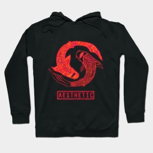 Aesthetic koi ying yang Hoodie